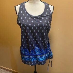 Women’s Athleta fitness workout out drawstring waist racerback top tank tankini